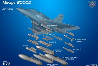 Scale model  Mirage 2000D with SCALP EG missile