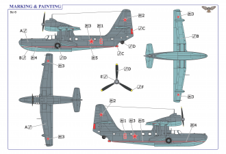 Scale model  Be-8 passenger amphibian aircraft 