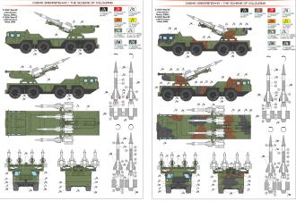 Scale model  S-125 "Neva-SC" (SA-3"Goa") missile on MAZ-543 chassis